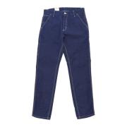 Blauwe Single Knee Jeans Carhartt Wip , Blue , Heren