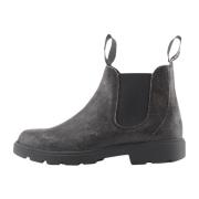 Zwarte Leren Chelsea Laars Nature Footwear , Black , Dames