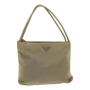 Pre-owned Fabric shoulder-bags Prada Vintage , Beige , Dames