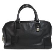 Pre-owned Leather handbags Loewe Pre-owned , Black , Dames