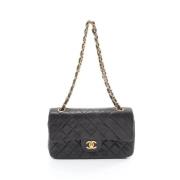 Pre-owned Leather chanel-bags Chanel Vintage , Black , Dames