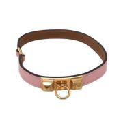 Pre-owned Leather bracelets Hermès Vintage , Pink , Dames