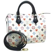 Pre-owned Canvas handbags Louis Vuitton Vintage , White , Dames