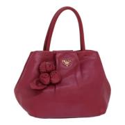 Pre-owned Leather handbags Prada Vintage , Pink , Dames