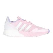 Lage Top Sneakers in Roze/Wit/Violette Toon Adidas , Pink , Dames