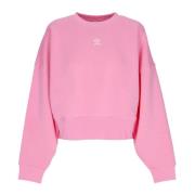 Bliss Pink Cropped Crewneck Sweatshirt Adidas , Pink , Dames