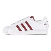 Klassieke Lage Sneaker Wit/Rood/Goud Adidas , White , Heren