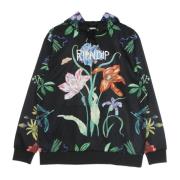 Zwarte herenhoodie met bloemenprint Ripndip , Black , Heren