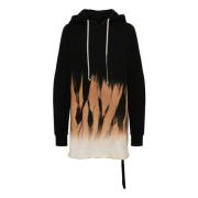 Abstract Jersey Hooded Sweater Rick Owens , Black , Heren