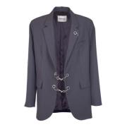 Unieke Dames Blazer Jas Ottod'Ame , Gray , Dames