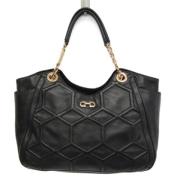 Pre-owned Leather totes Salvatore Ferragamo Pre-owned , Black , Dames