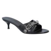 Leather sandals Balenciaga , Black , Dames