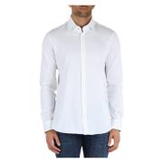 Slim Fit Katoenen Piqué Overhemd Michael Kors , White , Heren