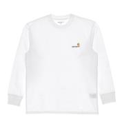 Script Longsleeve T-shirt Wit Carhartt Wip , White , Heren