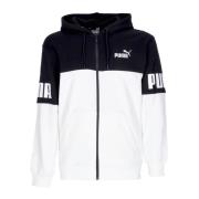 Colorbloc Full-zip Hoodie Wit Puma , White , Heren