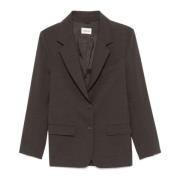 Bruine Wollen Blazer Jas P.a.r.o.s.h. , Brown , Dames