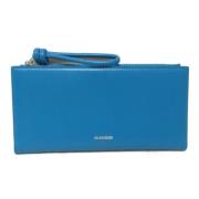 Pre-owned Leather wallets Jil Sander Pre-owned , Blue , Dames