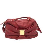 Pre-owned Leather handbags Salvatore Ferragamo Pre-owned , Red , Dames