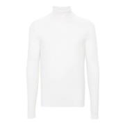 Witte Cashmere Roll Neck Sweater Drumohr , White , Heren