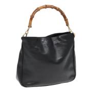 Pre-owned Leather handbags Gucci Vintage , Black , Dames