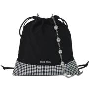 Pre-owned Silk crossbody-bags Miu Miu Pre-owned , Black , Dames