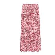 Crimson Leopard Maxi Rok Saint Tropez , Brown , Dames