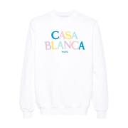 Witte Katoenen Sweater Casablanca , White , Heren