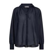 Elegante Navy Shirt met Pofmouwen MOS Mosh , Blue , Dames