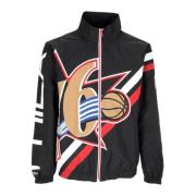 NBA Exploded Logo Windbreaker Jas Mitchell & Ness , Black , Heren