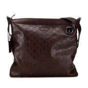 Pre-owned Leather shoulder-bags Gucci Vintage , Brown , Dames