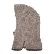 Zachte Gebreide Balaclava in Walnootkleur Co'Couture , Brown , Dames