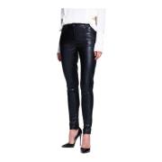 Broek van imitatieleer Silvian Heach , Black , Dames