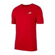 Casual Club Rode Heren T-shirt Nike , Red , Heren