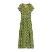 Elegante Jumpsuit met Uniek Patroon Max Mara Weekend , Green , Dames