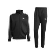 Basic 3-Stripes Fleece Trainingspak Adidas , Black , Heren