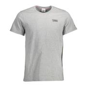 Grijs Katoenen T-Shirt Tommy Hilfiger , Gray , Heren