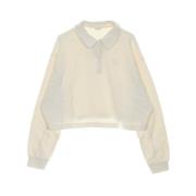 Mode Polo Crew Lichtgewicht Sweatshirt Puma , Beige , Dames