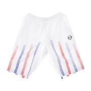 Wit/Blauw Tracksuit Shorts voor Heren Sergio Tacchini , White , Heren