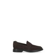 Bruine Suède Leren Loafers met Monogram Hogan , Brown , Heren