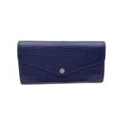 Pre-owned Leather wallets Louis Vuitton Vintage , Blue , Dames