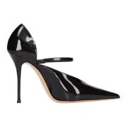 Met hak zwart Casadei , Black , Dames