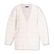 Cardigan met monogram Balenciaga , Beige , Dames