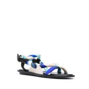 Multicolor Gewatteerde Sandalen Emilio Pucci , Blue , Dames