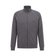 Klassieke Zwarte Zip-Up Sweatshirt Hugo Boss , Gray , Heren