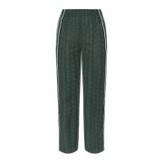 Broek met logo Lacoste , Green , Dames