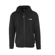 Zwarte Zip-Up Sweatshirt voor Mannen Plein Sport , Black , Heren