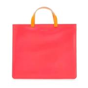 Fluorescerende Leren Tote Tas Comme des Garçons , Multicolor , Dames