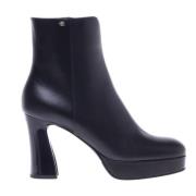 Ankle boots in black leather Baldinini , Black , Dames