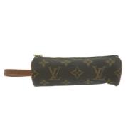 Pre-owned Canvas clutches Louis Vuitton Vintage , Brown , Dames