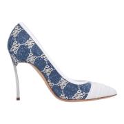 Met hak blauw Casadei , Multicolor , Dames